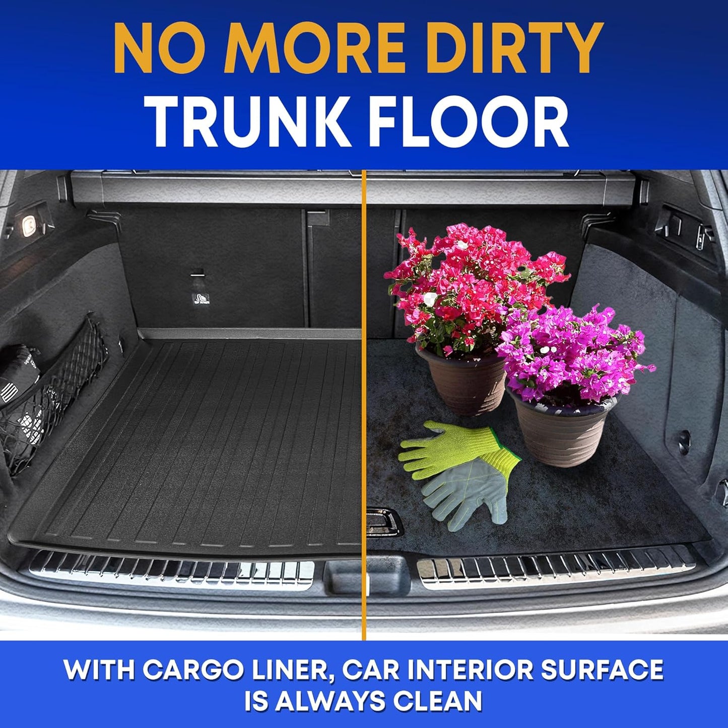 Premium Cargo Liner for Mercedes-Benz GLE 2016-2019 - 100% Protection - Custom Fit Car Trunk Mat - All-Season Black Cargo Mat - 3D Shaped Laser Measured Trunk Liners for Mercedes-Benz ML 2012-2015