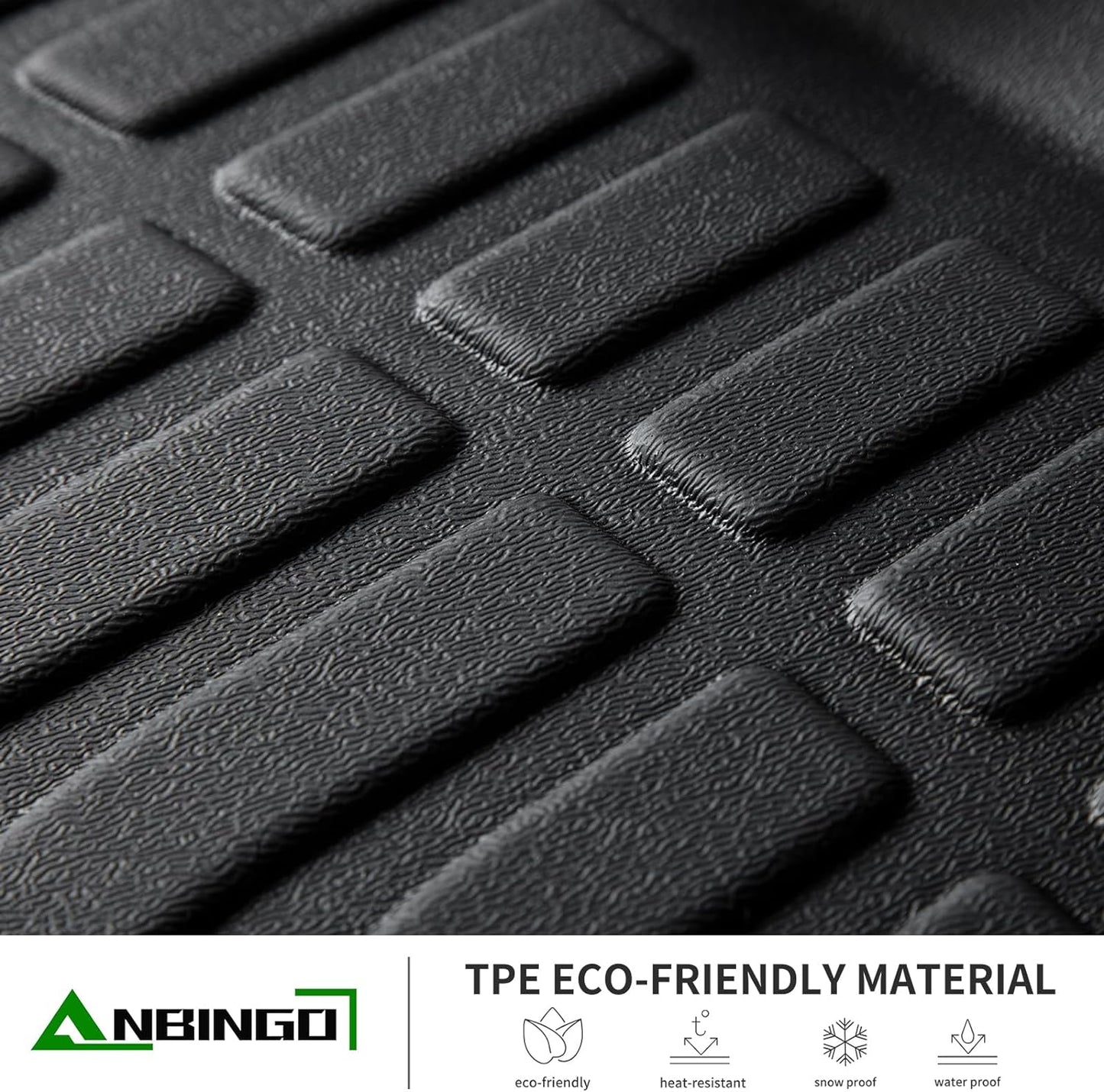ANBINGO® Floor Mats Fit for Honda Pilot 2016-2022(Only Captain Seat / 7 Seat), Waterproof Car Mats All Weather Mats Guard Automotive Floor Liners Front& Rear& 3rd Row Full Set Black