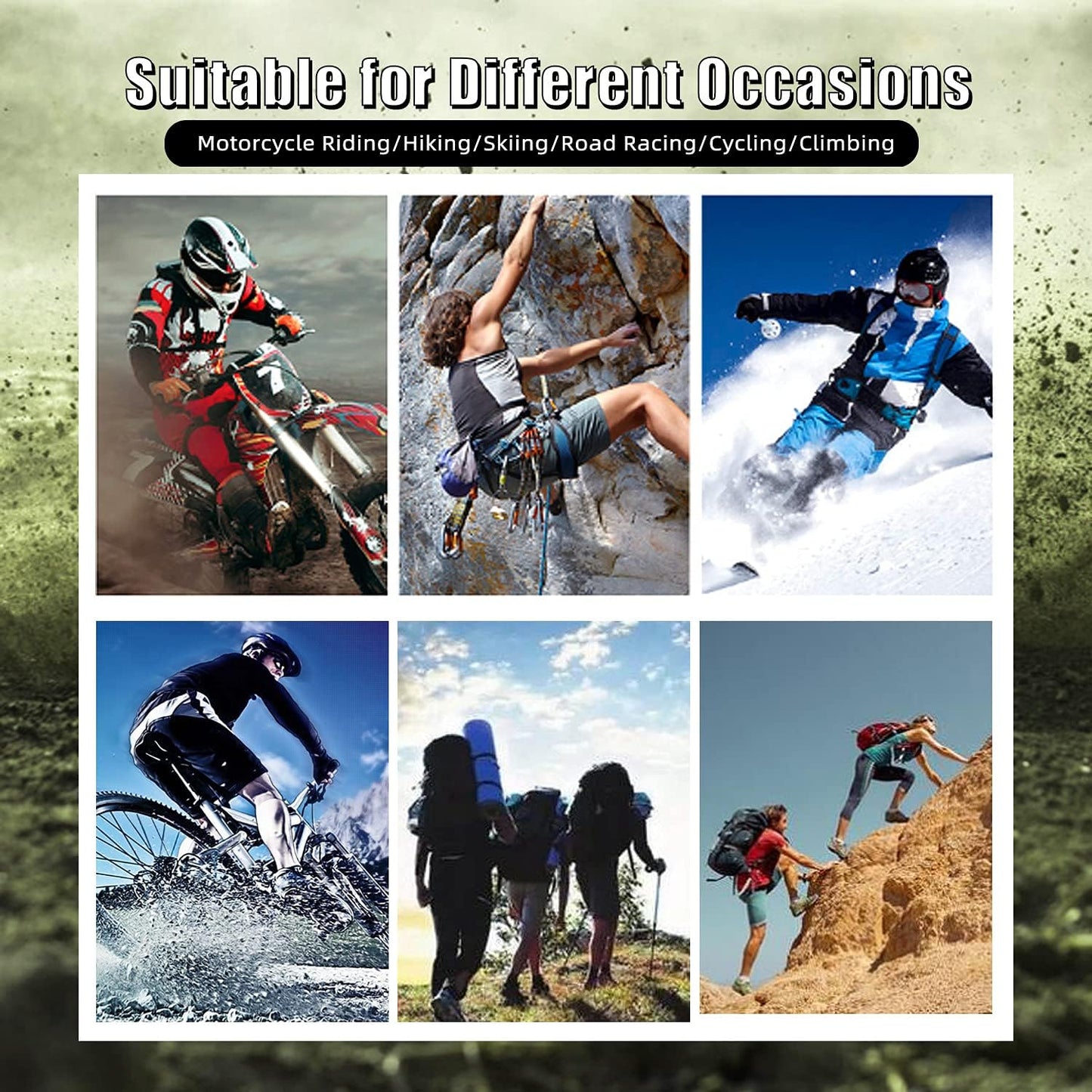 Motorcycle Gloves for Men and Women Full Finger Touchscreen Mountain Dirt Bike Gloves for Powersports BMX ATV MTB Driving Motocross Cycling Gloves(M, Green)