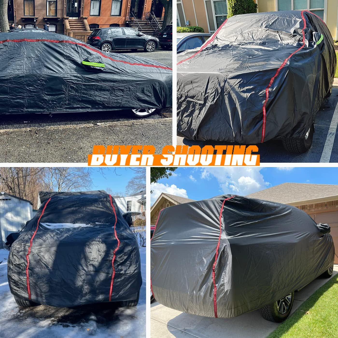 Breathable New Material, Waterproof Car Cover, Locks and Zipper Doors, Sunscreen Waterproof UV Prevention Snowproof Wind and Windproof,Suitable for Indoor Outdoor,for Pickup 230"-260",B9