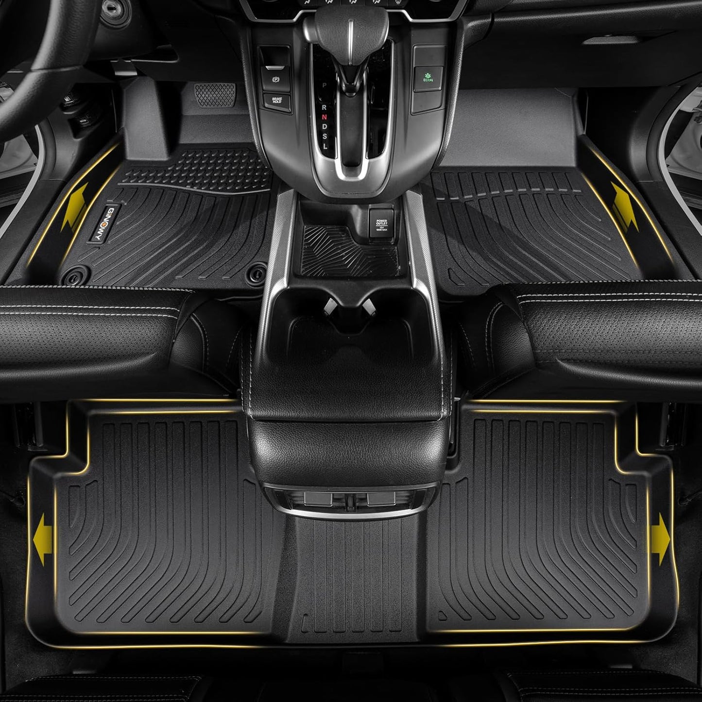 GINOWY-Floor Mats & Cargo Liner for Infiniti QX50 2019-2025 & 2022-2025 Infinit QX55, All Weather Car Floor Mat Rubber Liners Cargo Trunk Mat for Infiniti QX50 Accessories
