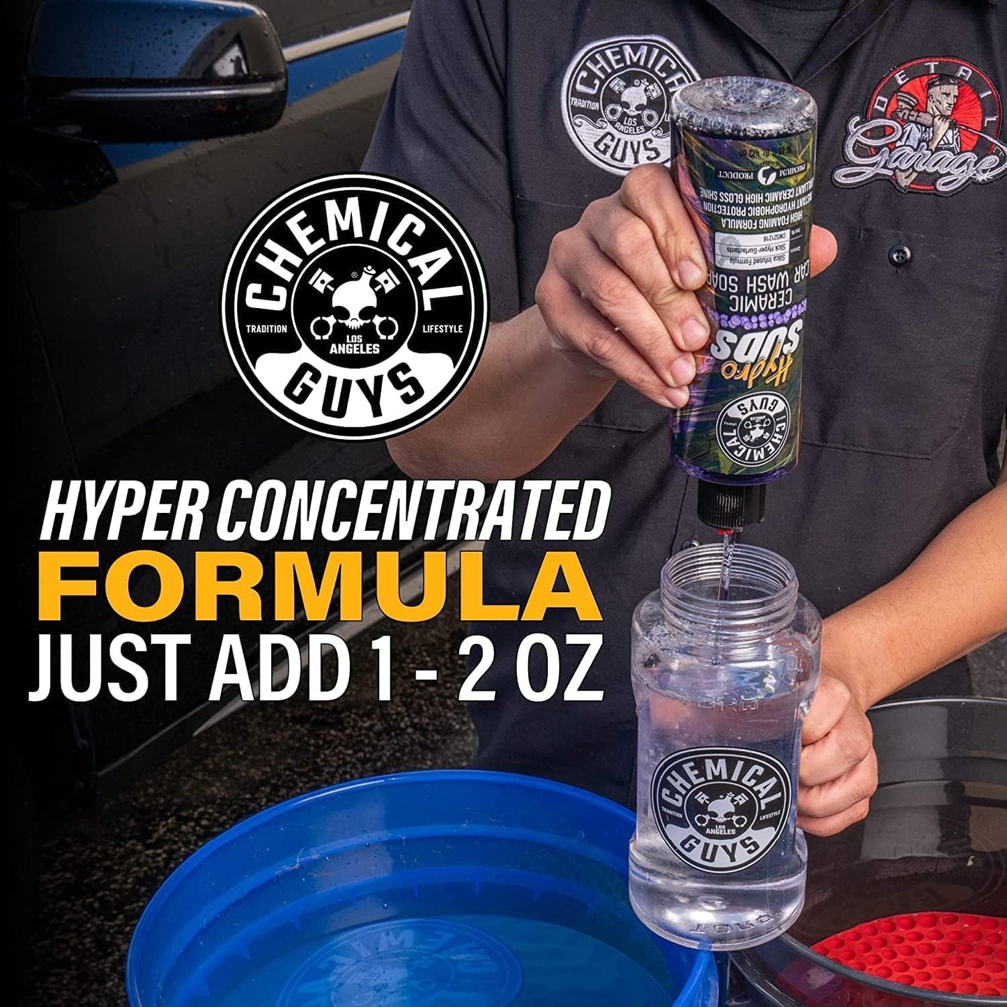 Chemical Guys CWS2121602 HydroSuds Ceramic SiO2 Shine High Foaming Car Wash Soap (Works with Foam Cannons, Foam Guns or Bucket Washes) For Cars, Trucks, SUVs, RVs & More, 16 fl oz, Berry Scent, 2 Pack