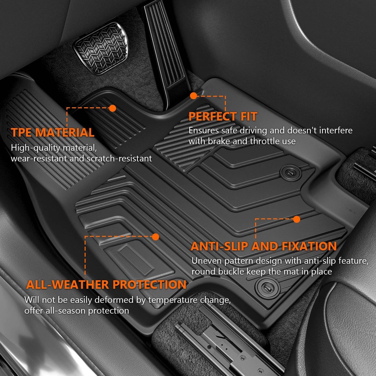 powoq Floor Mat Compatible with 2020-2025 Toyota Highlander Cargo Mat Trunk Liner Cargo Liner Replacement for 2020-2025 Toyota Highlander Accessories