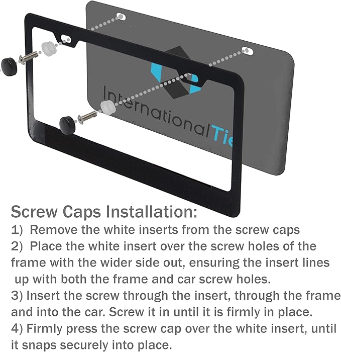 International Tie License Plate Frame, Made with High Grade 304 Stainless Steel (Maryland)