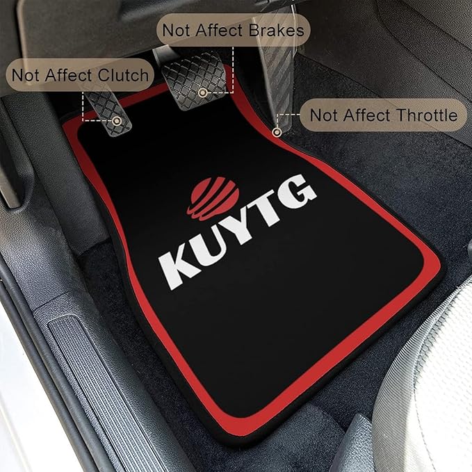 Custom Logo Text Car Floor Mats Personalized 4 Pieces Car Mats Interior Automotive Decorative Fit for SUV Vans Sedans Trucks