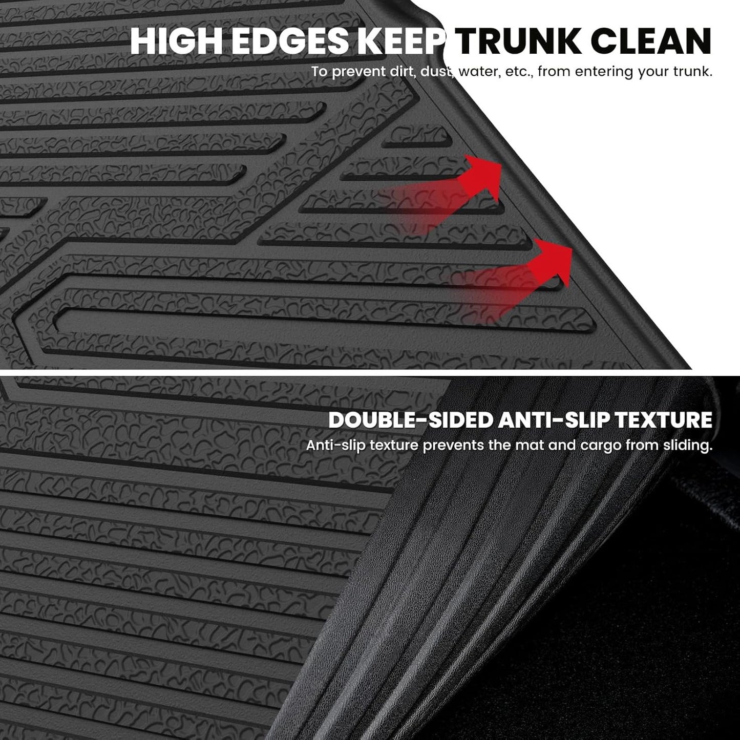 LASFIT Cargo Mat for Jeep Grand Cherokee 2011-2021 All Weather TPE Custom Fit Rear backrest Mat Trunk Seatback Cargo Liner, Black