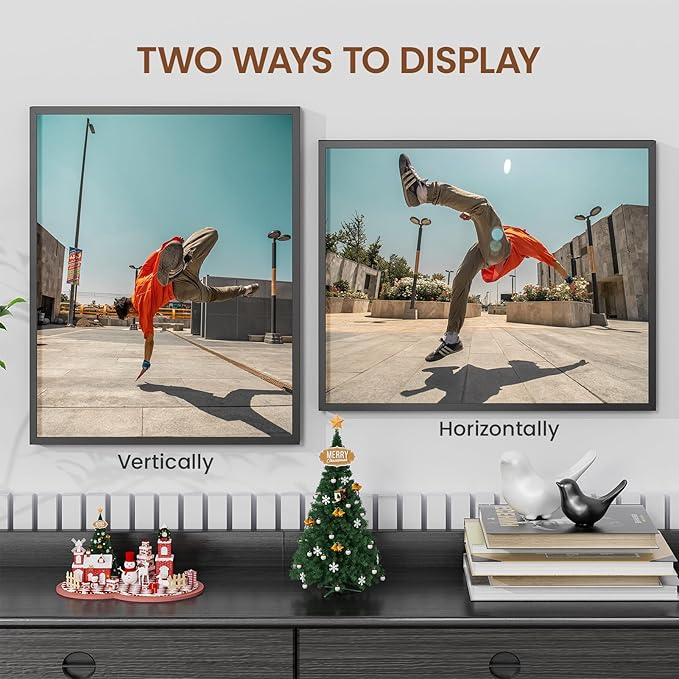 Heimlove 12x15 Metal Picture Frame,Black Aluminum Photo Frames-Real Tempered Glass,Wall Gallery Poster Puzzles Artwork frame Mounting Horizontally or Vertically Decor for Wall-3 Pack