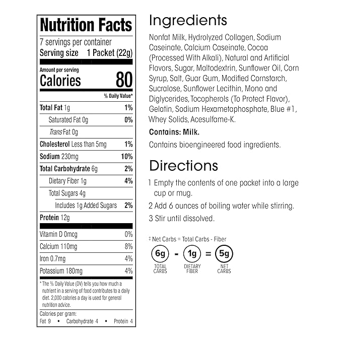 Wonderslim Protein Hot Chocolate with Marshmallows, Hot Cocoa, Low Sugar, Low Carb, Keto Friendly & Gluten Free (7ct)