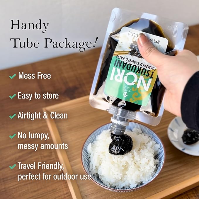 YAMASAN KYOTO UJI Japanese Nori Tsukudani Simmered Seaweed Paste, Umami and Sweet, Vegan, Low Fat, Versatile Condiment for Topping Rice and Various Dishes, Made in Japan 165g(5.8oz)