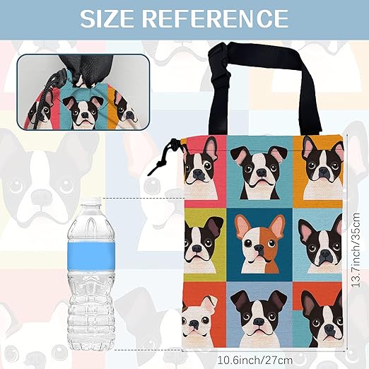 Lovely Dogs Car Garbage Bag, 5.1L Rectangular, Foldable, Multi-Purpose, Easy to Clean