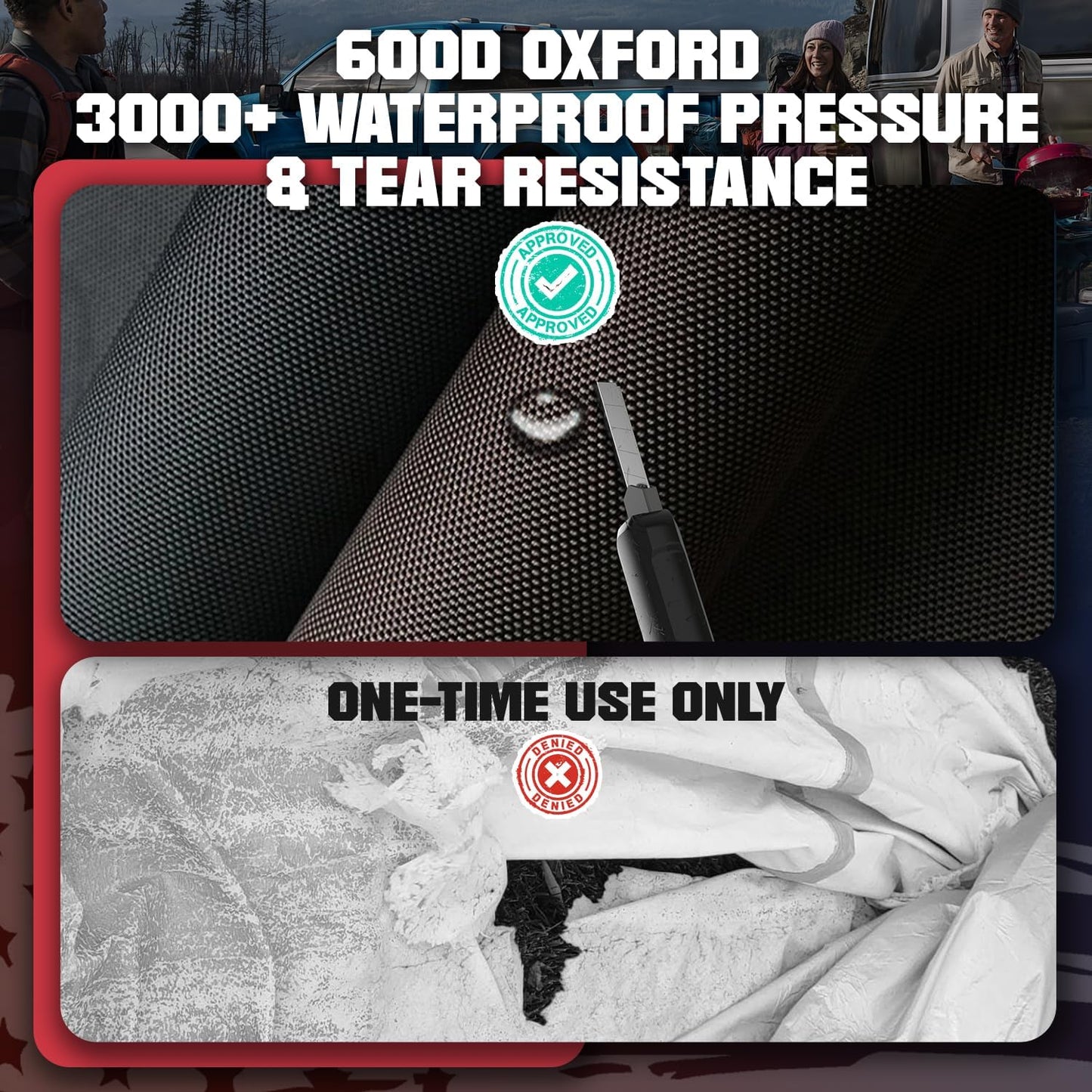 153 Inch UTV Cover for Polaris Ranger Crew RZR General 4, Can-Am Defender Maverick Commander Max, Yamaha Wolverine Viking, Kawasaki Mule Pro, Black 600D Cover Protection for 4-6 Seater UTV