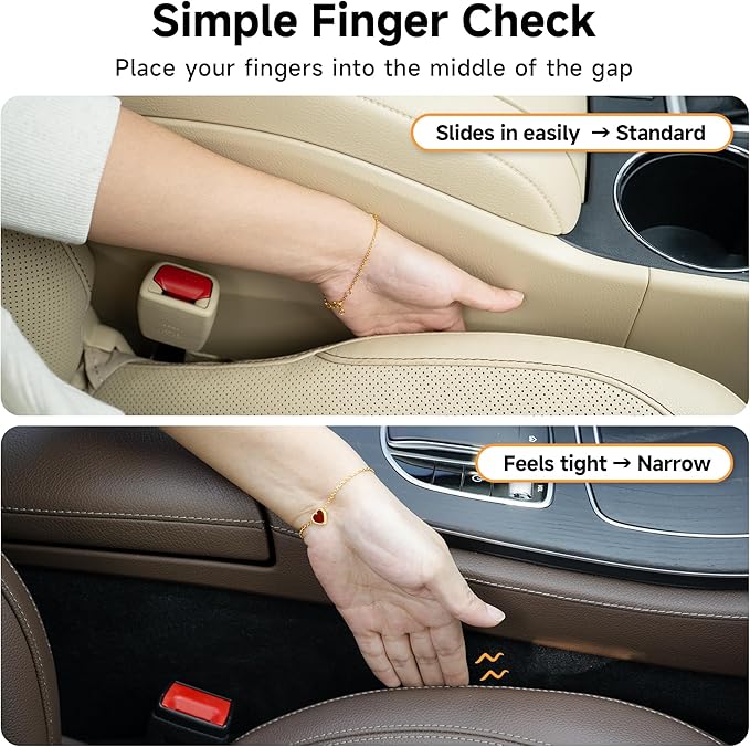 Car Seat Gap Filler Set of 2, 3IN1 Seat Side Gap Filler Plug with Storage Slot & Hook Function, Soft Foam Universal Fit Car SUV Truck Fill Gap Between Seats Console Organizer（Standard Saddle Brown）