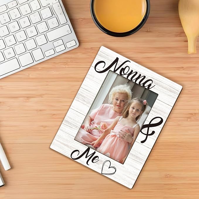 Nonna Gifts Picture Frames - Grandma Photo Frame, Nonnas Grandma Gifts for Birthday from Grandkids Grandchildren, Nonna and Me Picture Grandmother Photo Frames for Home Bedroom Decor, 5x7