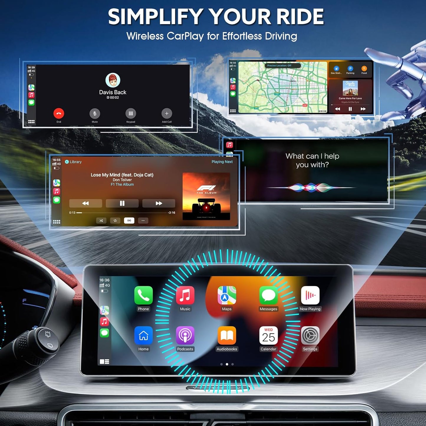 Wireless CarPlay Adapter for iPhone – Converts Wired to Wireless CarPlay Dongle, Mini Plug & Play USB & USB-C/Type-C, Seamless Fast Connection, No Latency, Quick Setup & Auto-Connect Apple iOS 10+