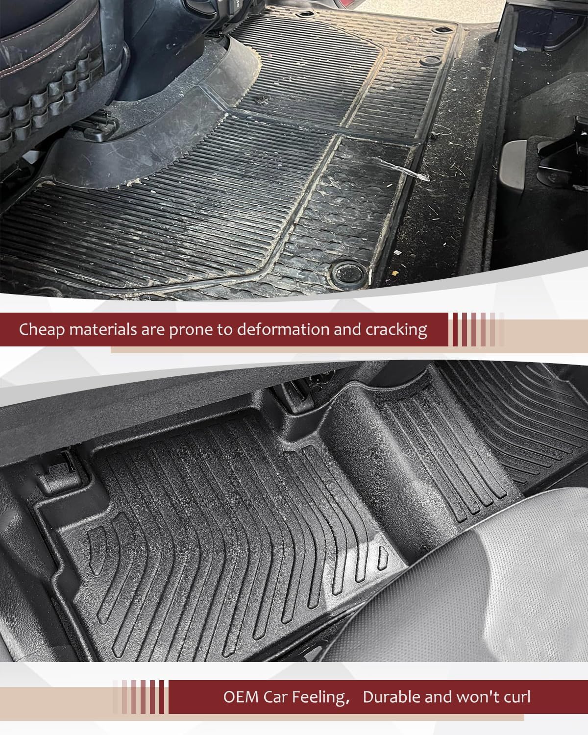 Icyhaws® Floor Mats for Buick Encore GX (AWD Only) 2020-2025 | All Weather TPE Waterproof Anti-Slip Custom Fit Car Floor Liners & Cargo Liner Trunk Mat | Front & Rear Row, 4pcs Black