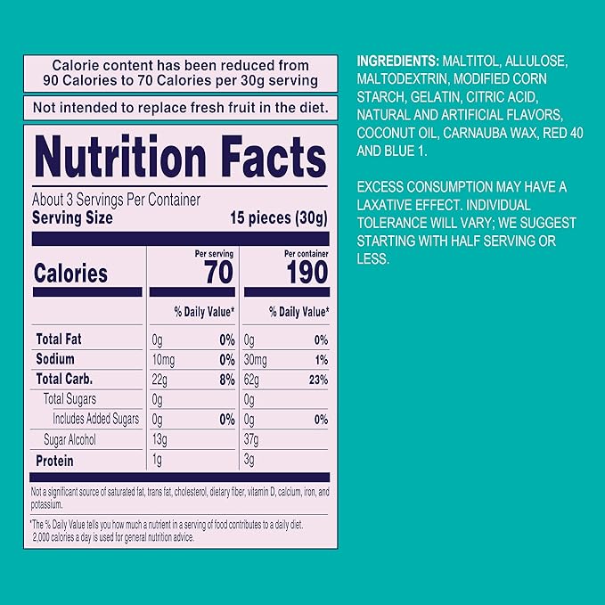 Welch's Zero Sugar Fruity Bites, Island Fruits Snack Box, Gluten Free & Sugar Free Snacks, 3oz Snack Packs (Pack of 6)