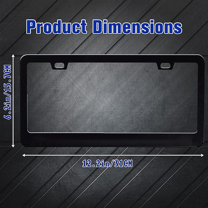 2 Pcs Sea Beach Slippers License Plate Frame Hawaiian Palm Tree License Plate Frames Personalise Stainless Steel Funny Design Compatible With Standard License Plate Holder For Usa And Canada 6 X 12 In