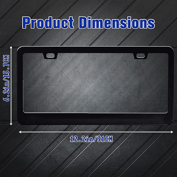 2 Pcs Be Kind License Plate Frame Kindness Personalise Stainless Steel Funny Design Compatible with Standard License Plate Frames for USA and Canada 6 X 12 Inches Gift with Screws