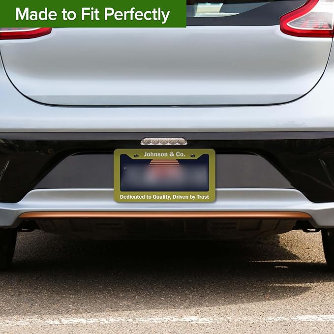 Custom License Plate Frame, Personalized Text License Plate Holders Metal for Front Car Colors Tag, 6.5 x 12.5 Inch, Weather Resistant, Made in USA My Sign Center