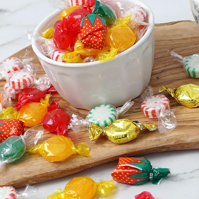 Arcor Hostess Mix, 1 Pound Bulk Candy (Approx. 75 pcs.), Arcor Candy, Old Fashioned Hard Candy Assortment, Butterscotch, Strawberry Candy, Cinnamon Discs, Peppermints