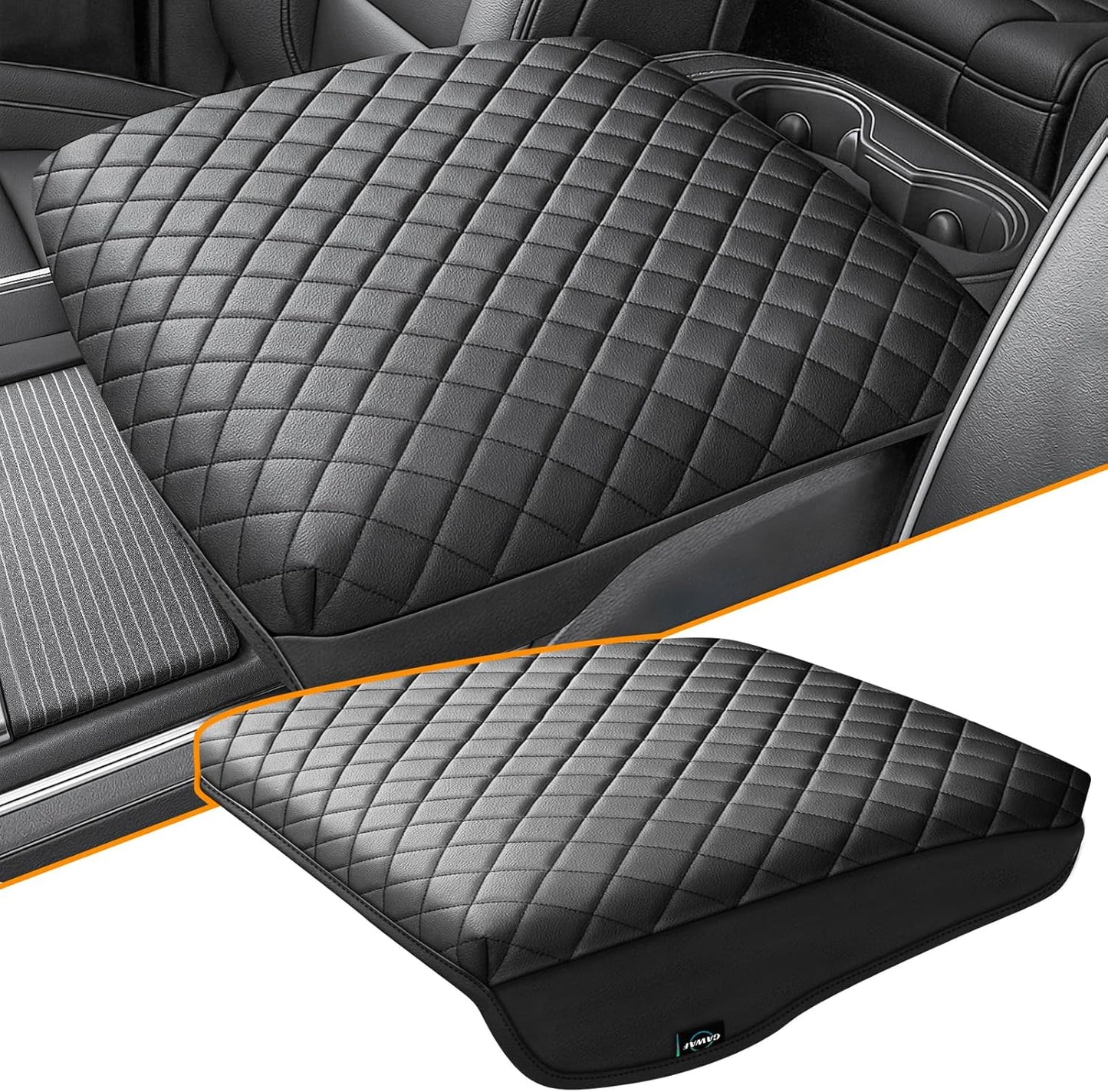 Center Console Cover Compatible with 2009-2025 Ram, Leather Arm Rest Armrest Cover for Car, Middle Console Cover, Full Protection Armrest Cover Lid Pad Cushion