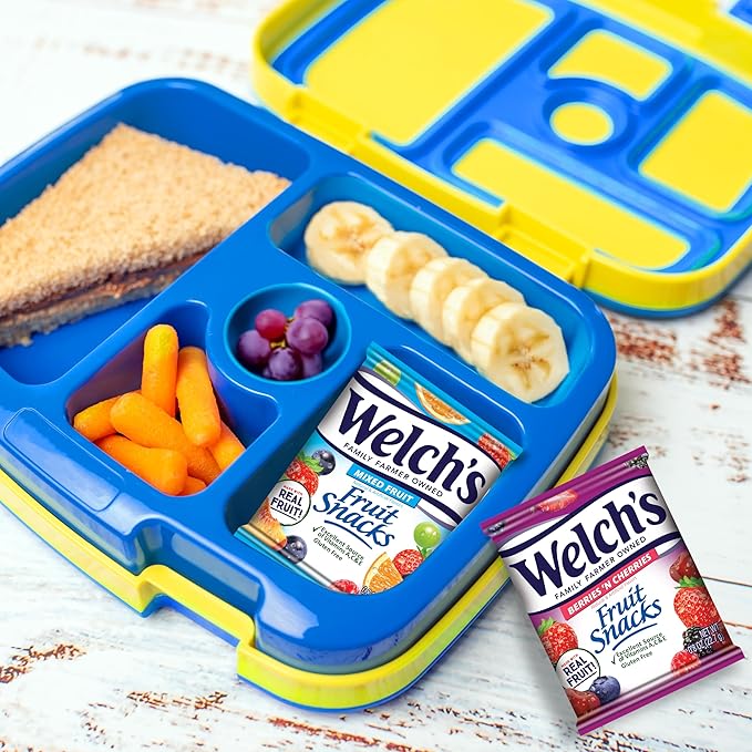 Welch's Fruit Snacks, Mixed Fruit Snack Box, Gluten Free, 0.8oz Snack Packs (Pack of 60)