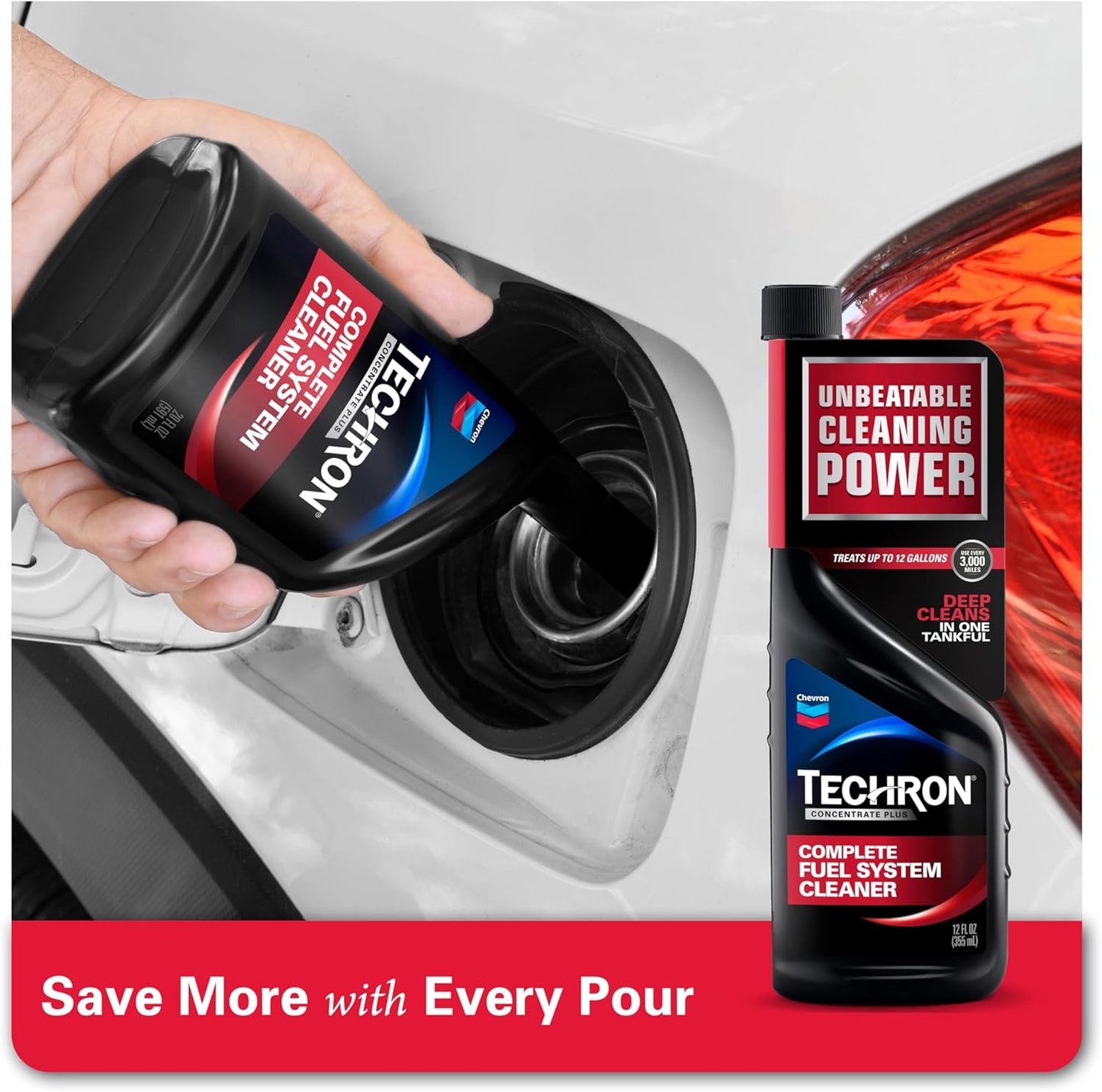 Chevron Techron Concentrate Plus Fuel System Cleaner, 20 oz., Pack of 1