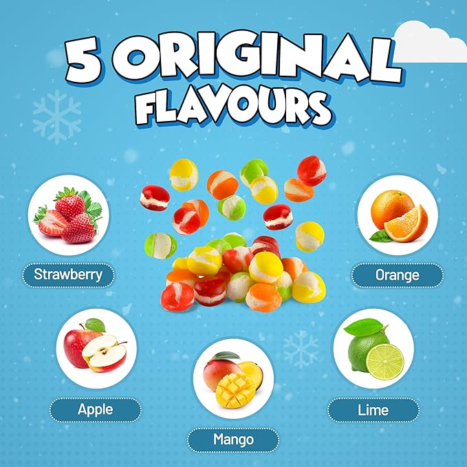 20 Pack Freeze Dried Candy- About 10 Pcs Per Bag - Bulk Treat Candy In Resealable Bag - Great For Kids, Adults, School, Party Favors, Birthday Party- 5 Delicious Flavors