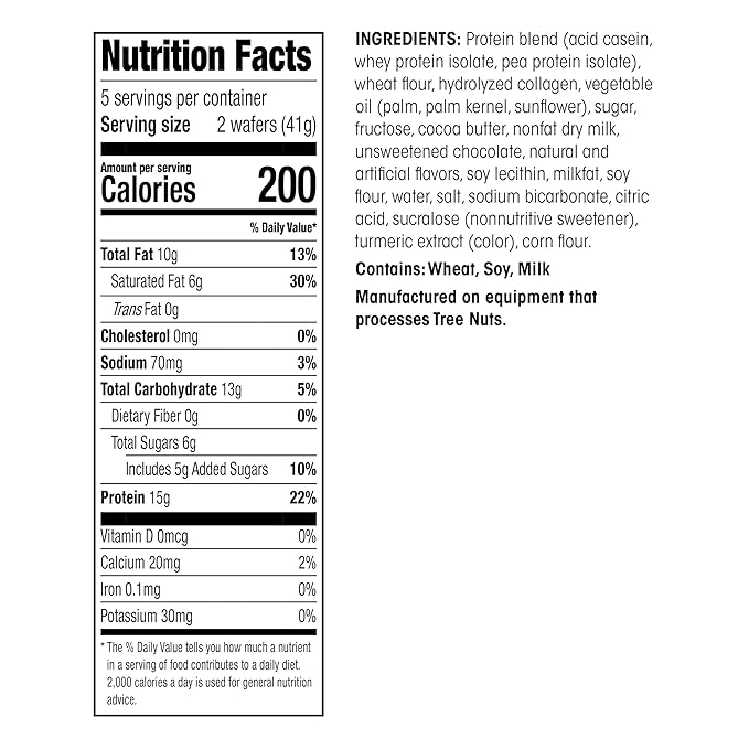 WonderSlim Protein Wafer Snack Bar, Lemon, 200 Calories, 15g Protein, 0mg Cholesterol (5ct)