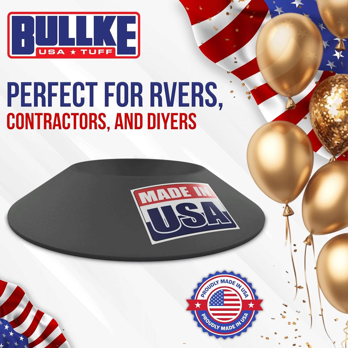 USA Made Improved Unbreakable Wheel Dock with Rope Handle – 50% Stronger Than Others – Prevents Trailer Wheel from Sinking or Moving – Easy to Store & Transport