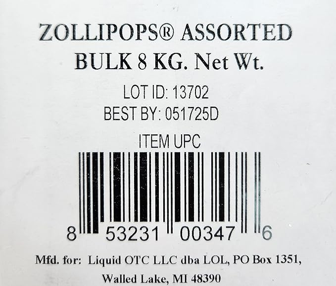 Zollipops Clean Teeth Lollipops, AntiCavity Sugar-Free Candy for a Healthy Smile - Great for Kids, Diabetics and Keto Diet, Original Assorted, Bulk 17.64 lbs