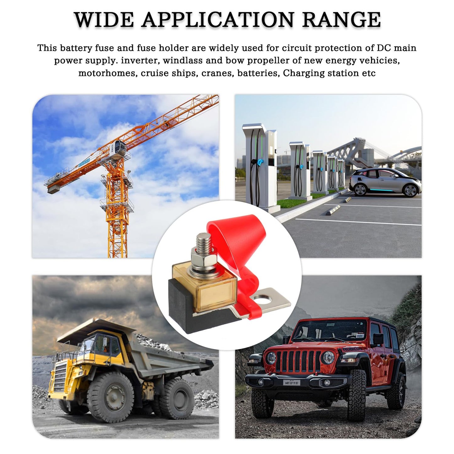 MRBF Terminal Fuse Block 40 AMP Marine Rated Battery Fuse 58V DC Max IP66 Waterproof Fuse Holder 40A