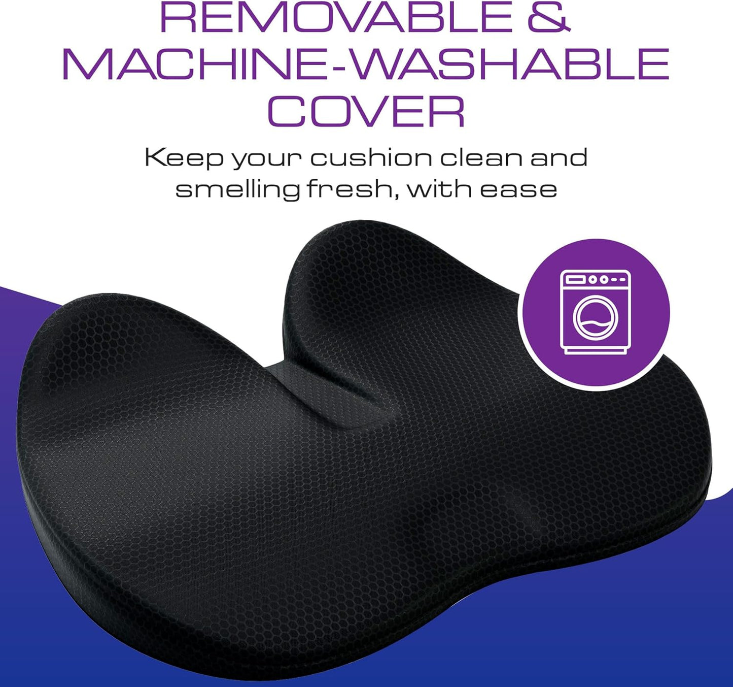 Ergonomic Seat Cushion - Memory Foam Chair Cushions | Gaming Chair Cushions | Office & Car Seat Cushion with Heat Reducing 3D Mesh | Office Chair Cushion for Back Pain - Pain Relief