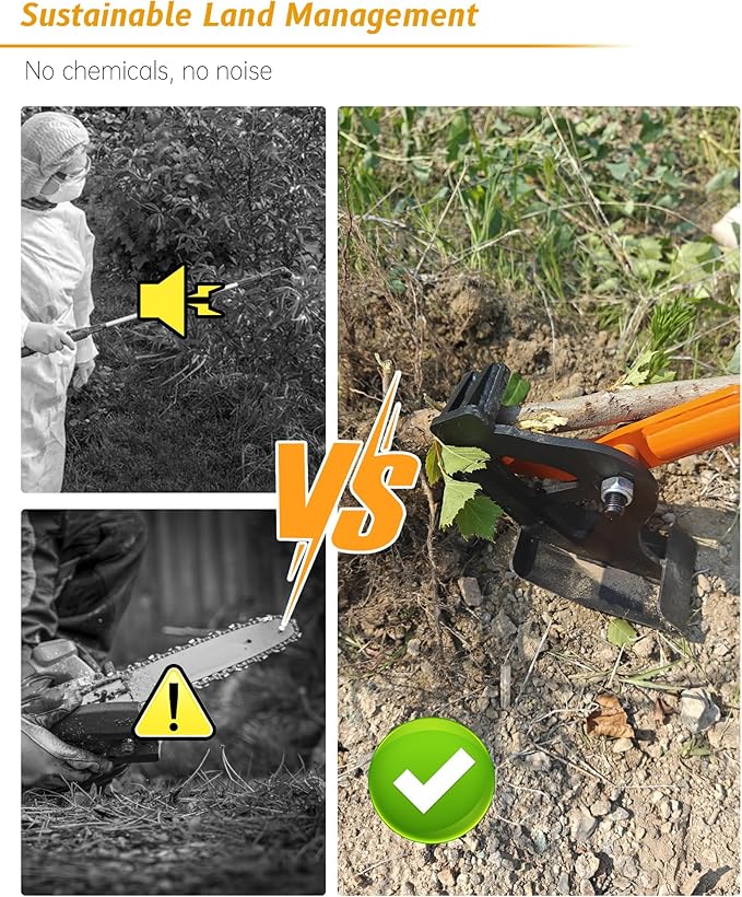 Medium Size Sapling Puller, Heavy-Duty High-Leverage Tree Puller Tool, Fully Uproots Woody Stems ¼ inch - 1 ⅜ inches, Suitable for Trees, Shrubs, Vines and Thorns with Large Root Systems
