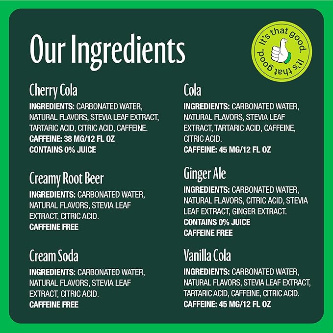 Zevia Zero Sugar Soda, Nostalgic Variety Pack, 12 oz Cans (24-Pack) – Naturally Sweetened, Non-GMO Project Verified, Gluten-Free, Vegan