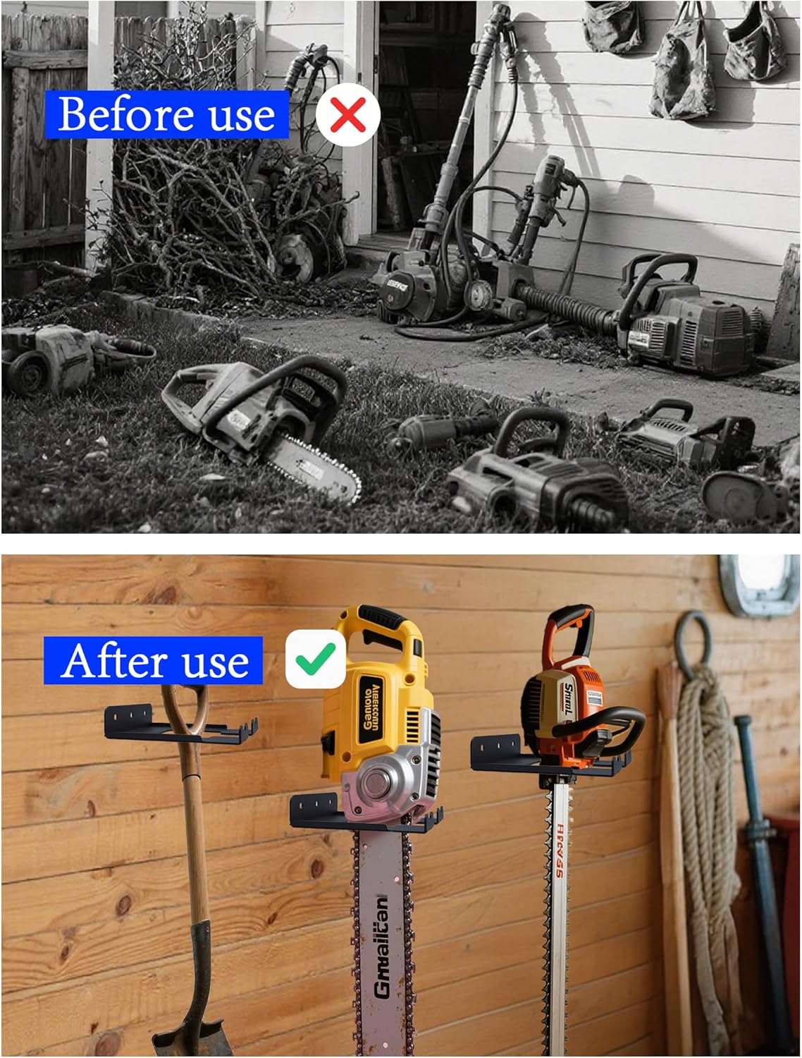 Garage Organizer Trimmer Rack (3)