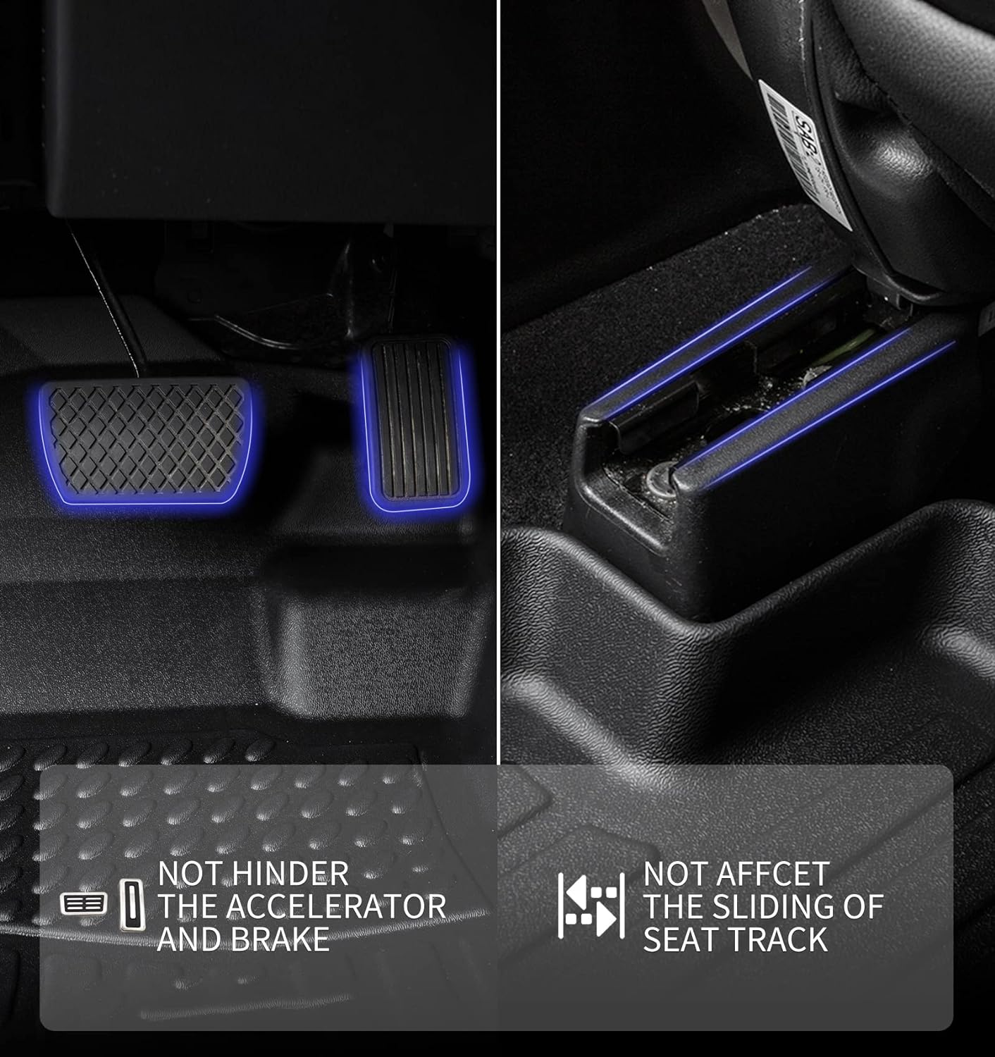 KELCSEECS Floor Mats Custom for 2025 2024 Ford Maverick Hybrid 2023 2022 Ford Maverick Hybrid All Weather Protection TPE Heavy Duty Automotive Floor Liners Fits Front& 2nd Row Accessories Black