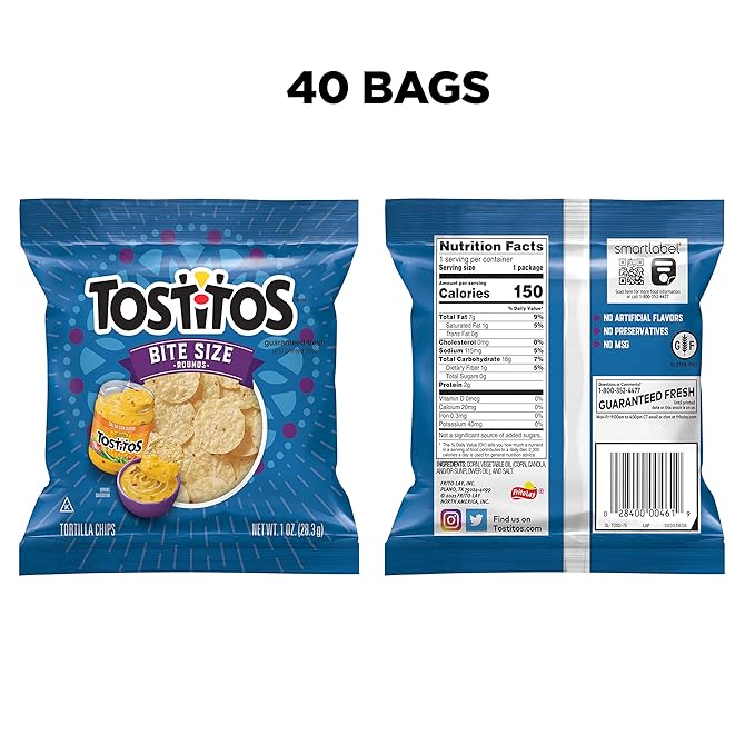 Tostitos, Bitesize Rounds, 1 Ounce (Pack of 40)
