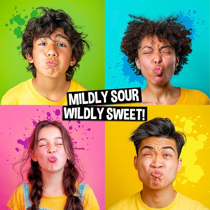 WARHEADS Cubes - Sour, Sweet & Fruity Chewy Candy with New Sour Fruity Flavors: Orange, Watermelon, Blue Raspberry, Black Cherry, Strawberry & Green Apple - 2 lb Bulk Bag