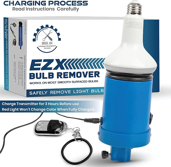 Light Bulb Changer for High Ceilings - Vacuum Operated High Ceiling Light Bulb Changer Tool, Remote-Controlled Bulb Changing Kit (Pole not Included)