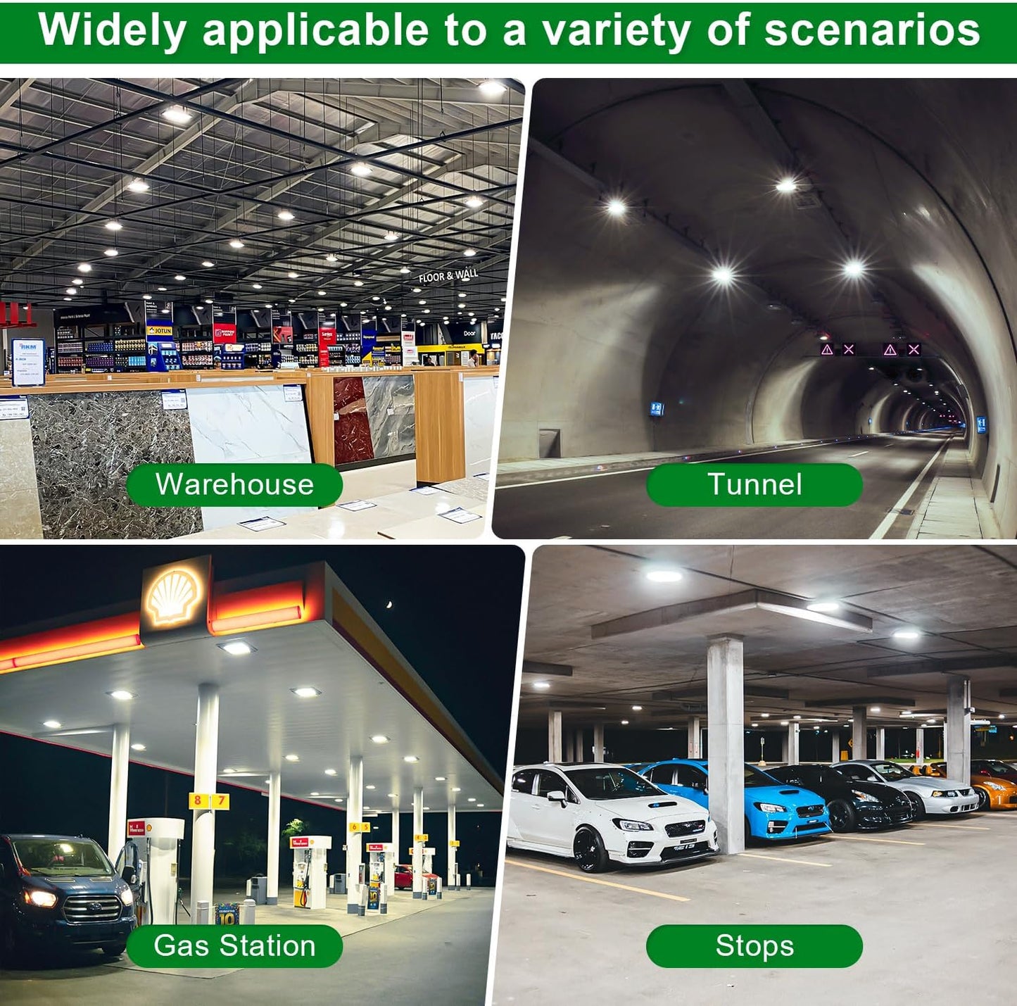 OSTEK LED Canopy Gas Station Light with Motion Sensor 30W/40W/60W Power Selectable 5000K LED Parking carport Lights 90-277V IP65 Commercial Residential Lights DLC & UL Listed