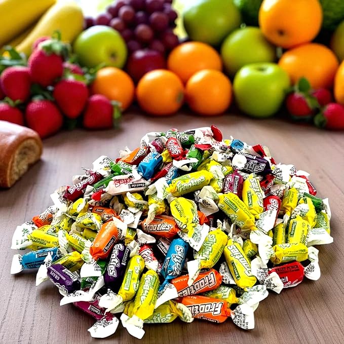 Totsie Fruities Assorted Fruity Flavored Chewy Candy-1.5 lbs of 10 Mixed Flavors Individually Wrapped, Fruit Chews, Gluten and Peanut Free, Ultimate Variety(24 oz)