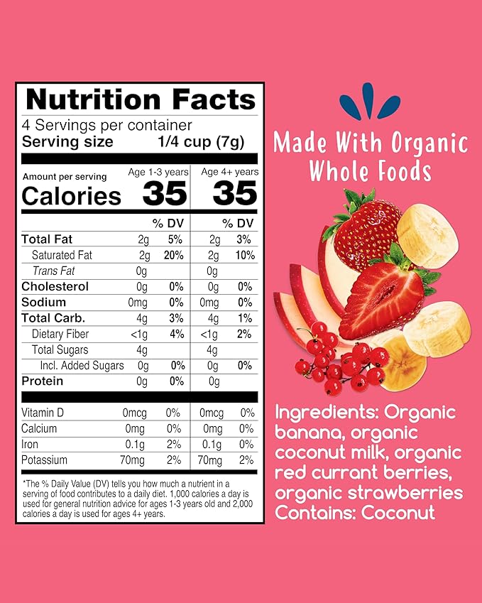 Amara Smoothie Melts - Mixed Red Berries - Baby Snacks Made With Fruits and Vegetables - Healthy Toddler Snacks For Your Kids Lunch Box - Organic Plant Based Yogurt Melts - 6 Resealable Bags