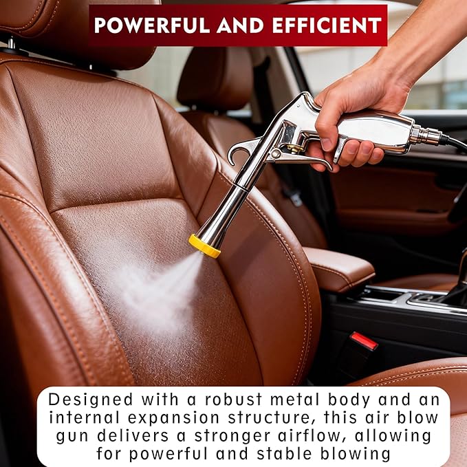 High Volume Air Blow Gun with Adjustable Brass Air Nozzle, Industrial-Grade Air Blower Gun, Essential Pneumatic Air Compressor Tool for Effective Cleaning and Dust Removal