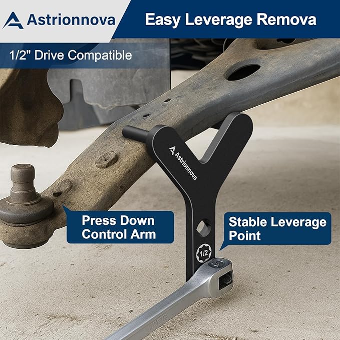 Suspension Tool Set, Strut Spreader Tool & Lower Control Arm Prying Tool, Ball Joint Removal Tool Kit for FWD, Import & Domestic Vehicles, Heavy Duty Steel for Safe, Fast Suspension Repair