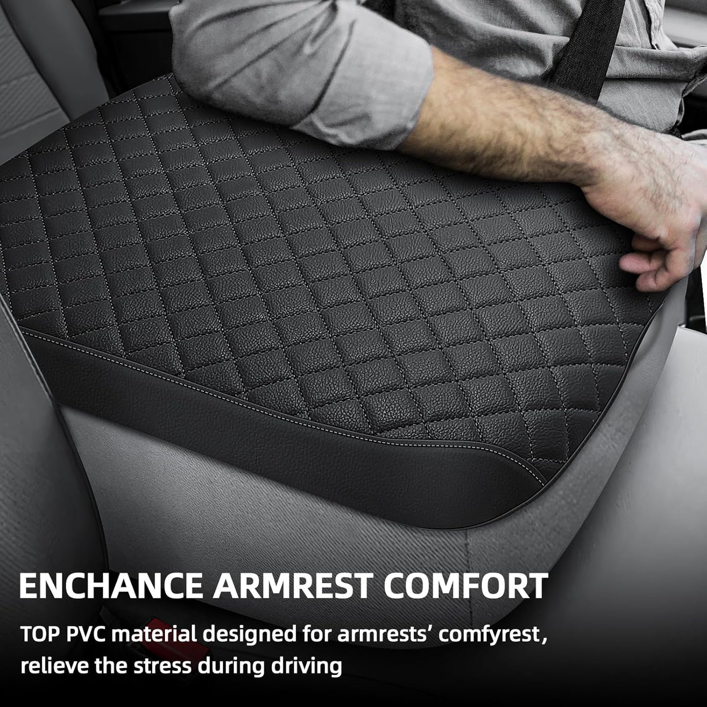 Center Console Cover Fit for 2002-2012 Ram 1500 2500 3500 Jump Seat Console, Comfortable Armrest Cover Protector Customized Car Accessories, Middle Console Cover