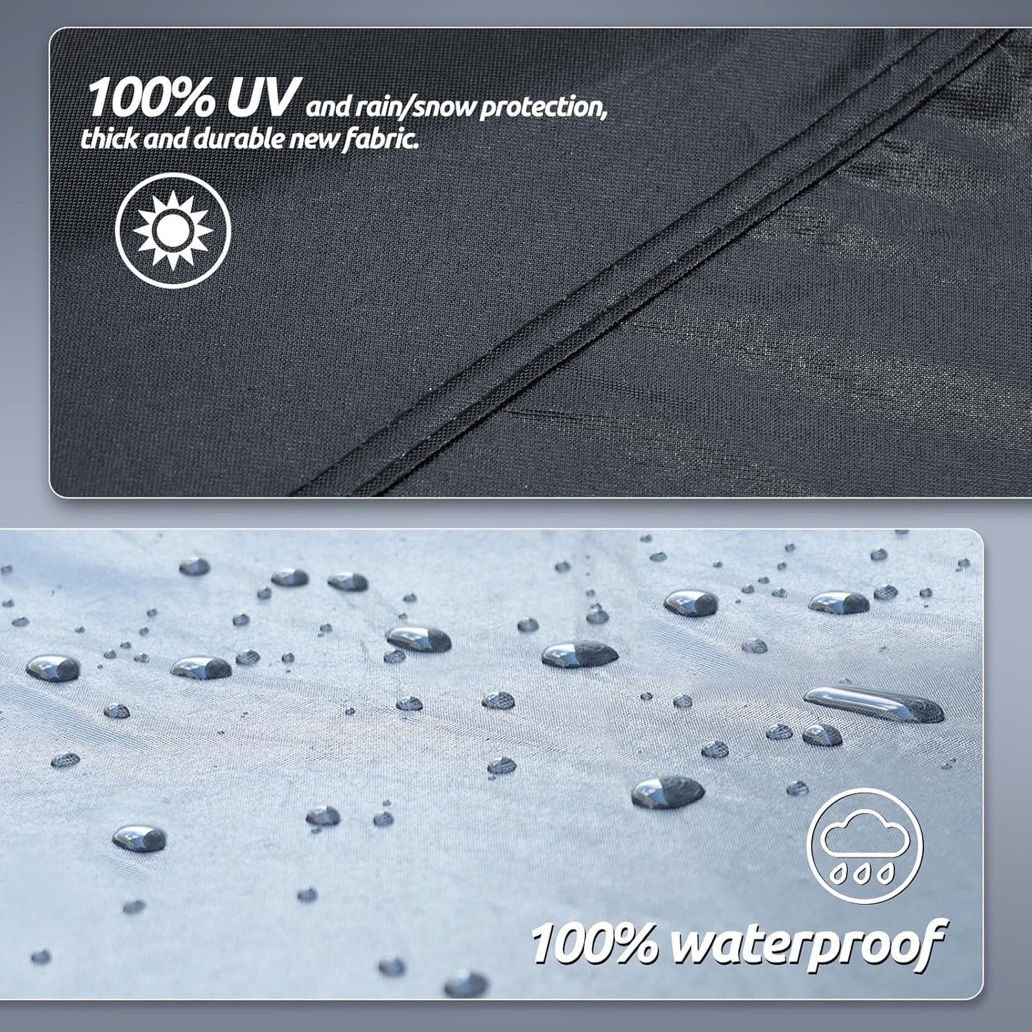 Migaven 6 Layers Car Cover Custom Fit for Ford Mustang 1994-2025, for Chevy Camaro 2010-2025, Waterproof Full Exterior Cover Rain Sun Protection with Door Zipper & Inner Cotton