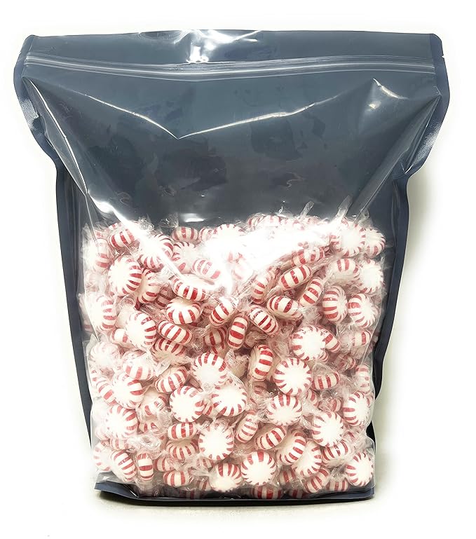 American Old Fashioned Peppermint Starlights Mints Hard Candy Discs Individually Wrapped Bulk 6 Lb's 450+ pcs (96-Oz)