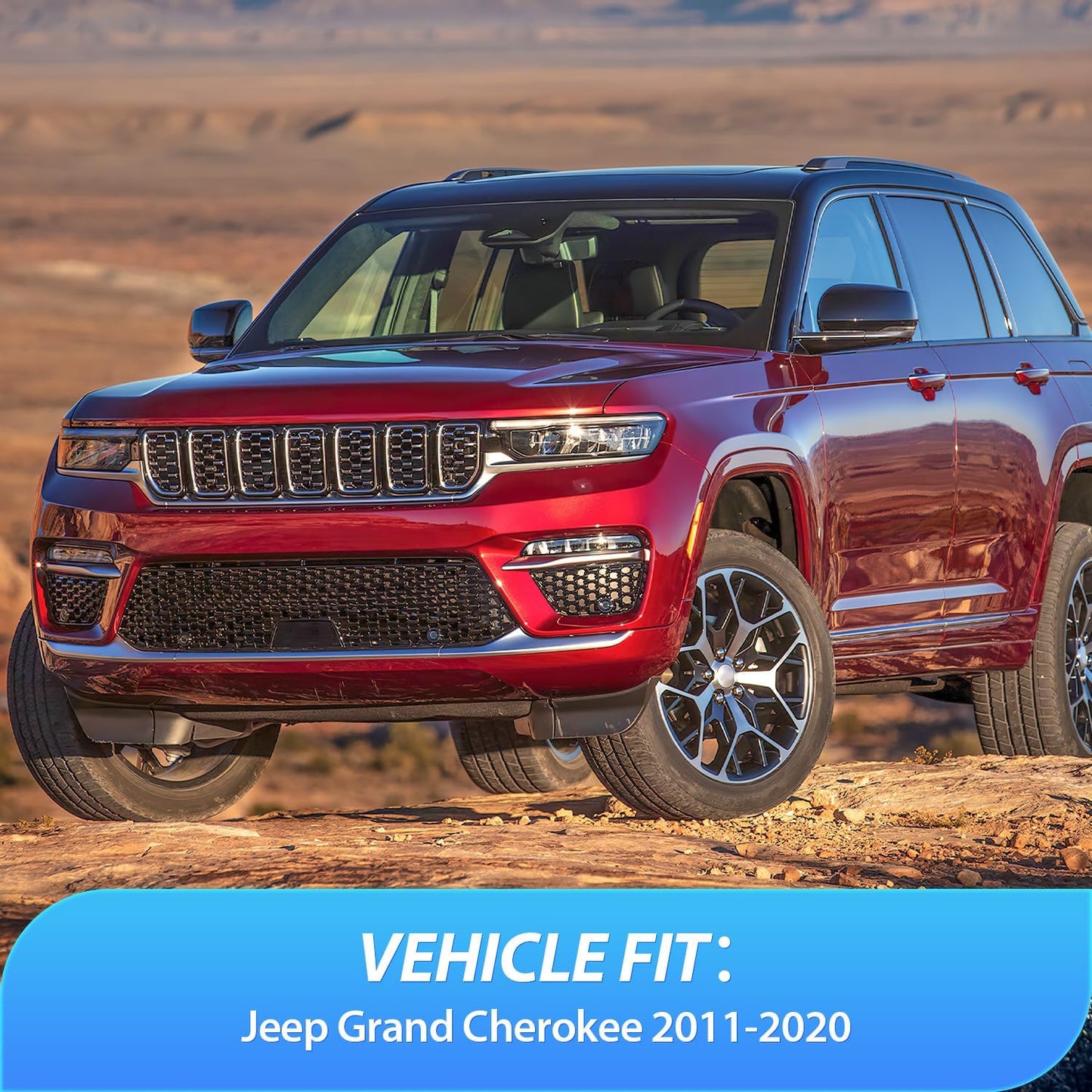 Nilight in Channel Rain Guards for Jeep Grand Cherokee 2011 2012 2013 2014 2015 2016 2017 2018 2019 2020 Vent Window Visors-4pcs