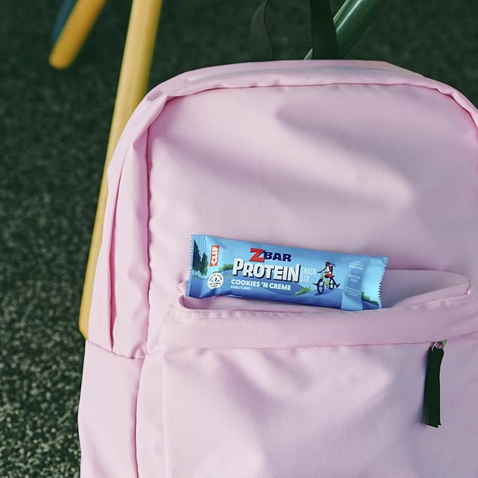 Zbar Protein - Cookies 'N Creme - Crispy Snack Bars - Made with Organic Oats - Non-GMO - 5g Protein - Gluten Free Protein Bars, School Snacks (15 Pack)